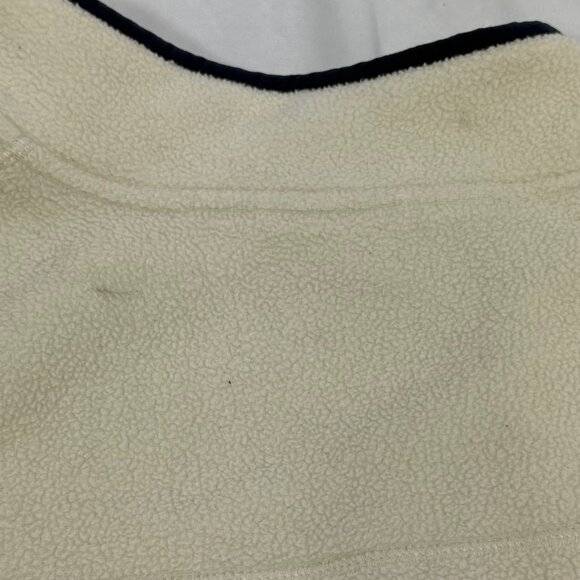 Vineyard Vines Fleece Pullover Womens Size XXL Cream and Blue 1/4 Snap Close - Picture 8 of 9